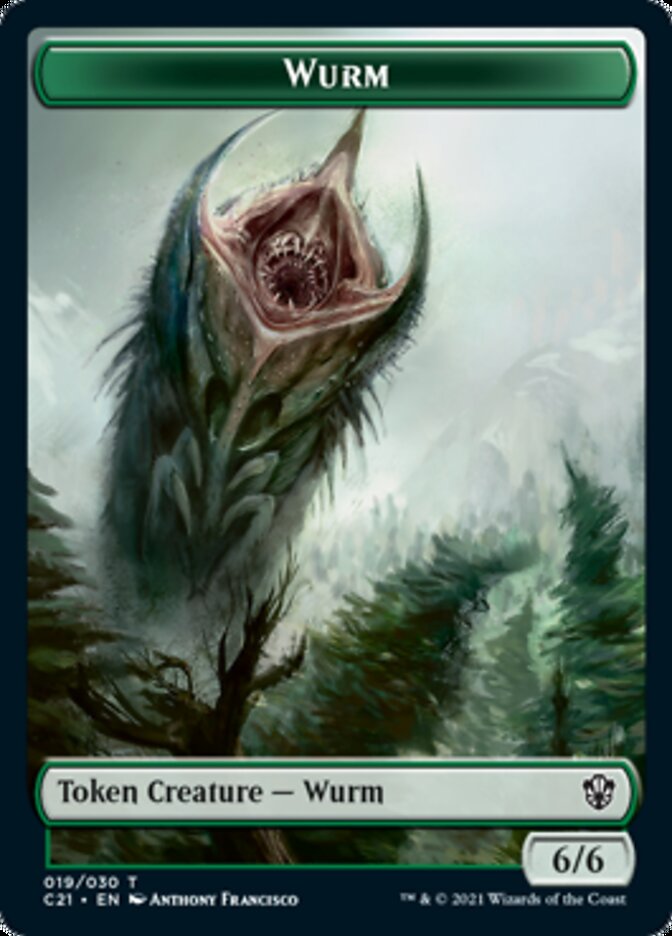 Wurm // Kraken Double-Sided Token [Commander 2021 Tokens] MTG Single Magic: The Gathering    | Red Claw Gaming