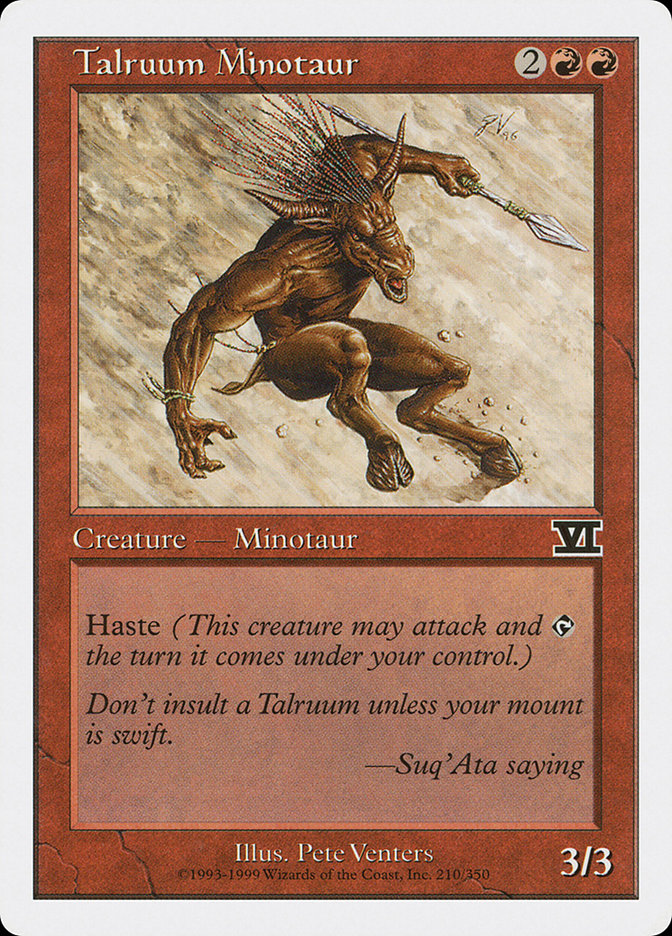 Talruum Minotaur [Classic Sixth Edition] MTG Single Magic: The Gathering    | Red Claw Gaming