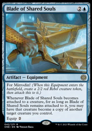 Blade of Shared Souls (Promo Pack) [Phyrexia: All Will Be One Promos] MTG Single Magic: The Gathering    | Red Claw Gaming