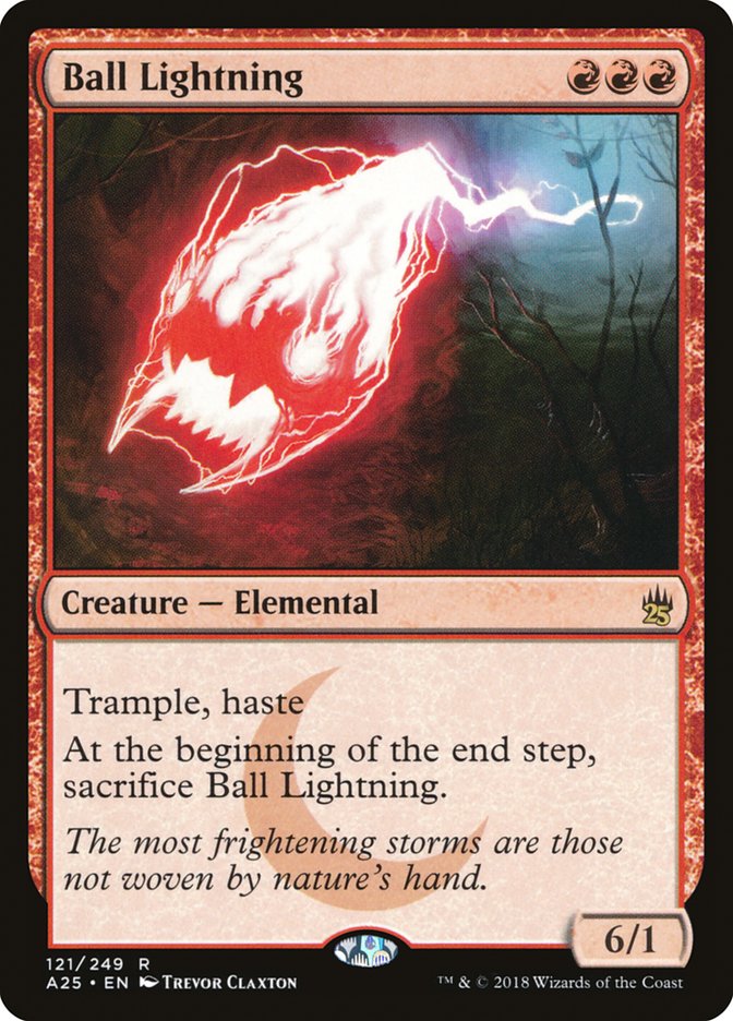 Ball Lightning [Masters 25] MTG Single Magic: The Gathering    | Red Claw Gaming