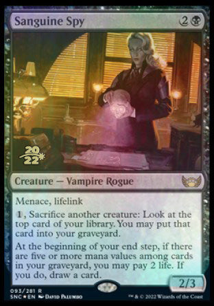 Sanguine Spy [Streets of New Capenna Prerelease Promos] MTG Single Magic: The Gathering    | Red Claw Gaming