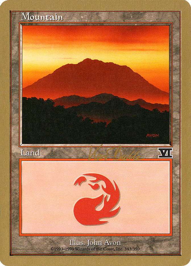 Mountain (kb343) (Kai Budde) [World Championship Decks 1999] MTG Single Magic: The Gathering    | Red Claw Gaming