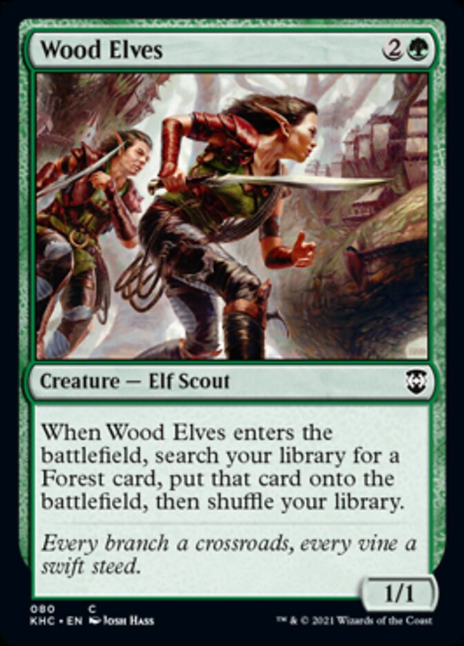 Wood Elves [Kaldheim Commander] MTG Single Magic: The Gathering    | Red Claw Gaming