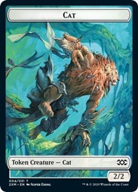 Cat // Servo Double-Sided Token [Double Masters Tokens] MTG Single Magic: The Gathering    | Red Claw Gaming