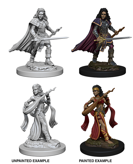 Pathfinder Deep Cuts Unpainted Miniatures: Human Female Bard Minatures Wizkids Games    | Red Claw Gaming