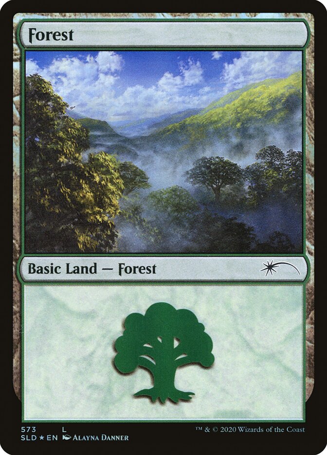 Forest (Lands) (573) [Secret Lair Drop Promos] MTG Single Magic: The Gathering    | Red Claw Gaming