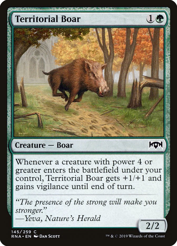 Territorial Boar [Ravnica Allegiance] MTG Single Magic: The Gathering    | Red Claw Gaming