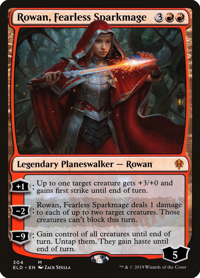 Rowan, Fearless Sparkmage [Throne of Eldraine] MTG Single Magic: The Gathering    | Red Claw Gaming