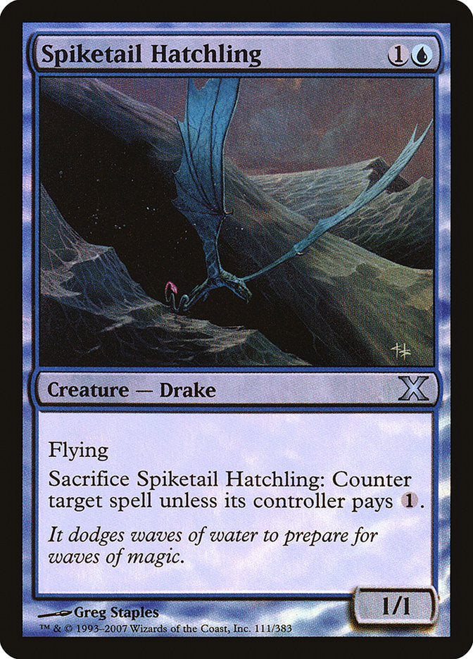 Spiketail Hatchling (Premium Foil) [Tenth Edition] MTG Single Magic: The Gathering    | Red Claw Gaming