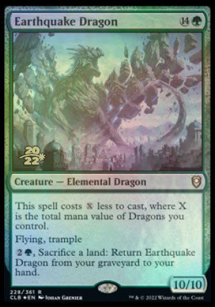 Earthquake Dragon [Commander Legends: Battle for Baldur's Gate Prerelease Promos] MTG Single Magic: The Gathering    | Red Claw Gaming