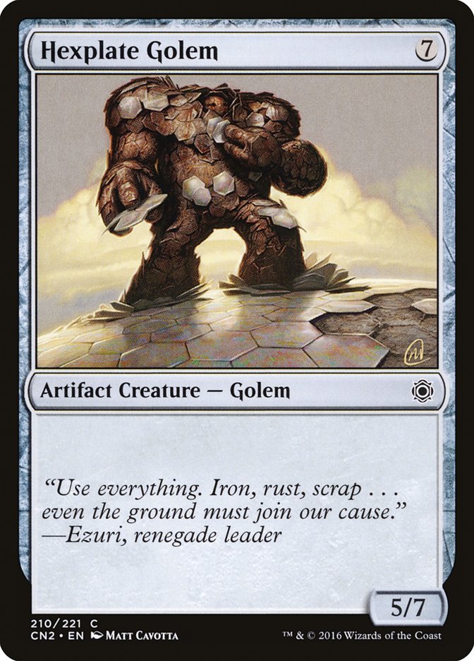 Hexplate Golem [Conspiracy: Take the Crown] MTG Single Magic: The Gathering    | Red Claw Gaming