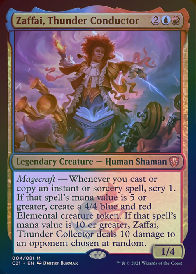 Zaffai, Thunder Conductor (Display Commander) [Commander 2021] MTG Single Magic: The Gathering    | Red Claw Gaming