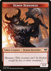 Dwarf Berserker // Demon Berserker Double-Sided Token [Kaldheim Tokens] MTG Single Magic: The Gathering    | Red Claw Gaming