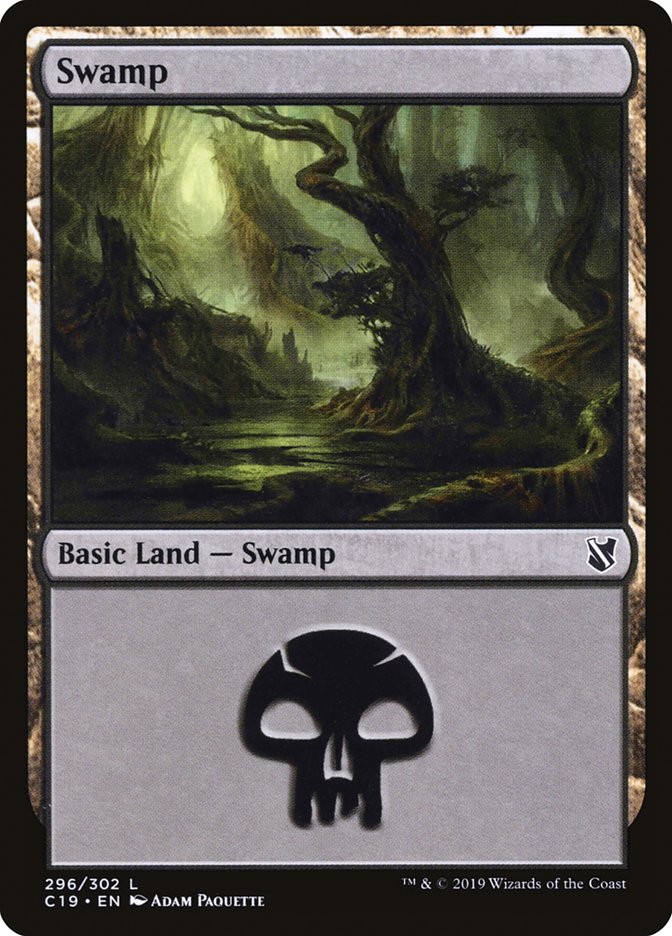 Swamp (296) [Commander 2019] MTG Single Magic: The Gathering    | Red Claw Gaming