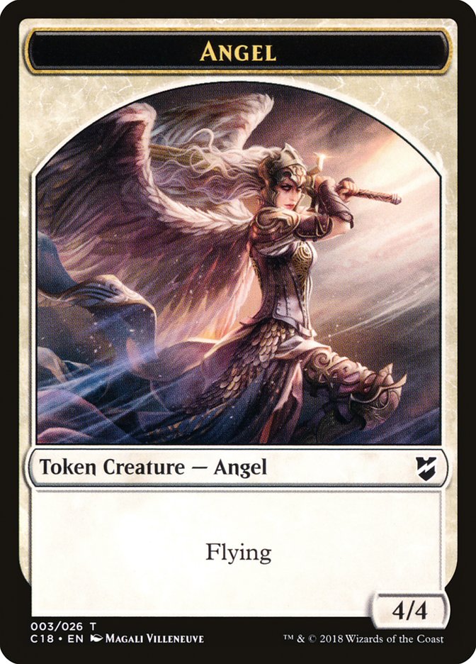 Zombie // Angel Double-Sided Token [Commander 2018 Tokens] MTG Single Magic: The Gathering    | Red Claw Gaming