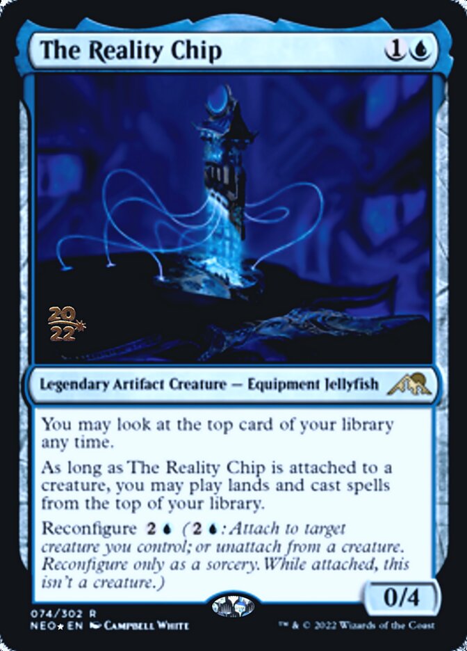 The Reality Chip [Kamigawa: Neon Dynasty Prerelease Promos] MTG Single Magic: The Gathering    | Red Claw Gaming