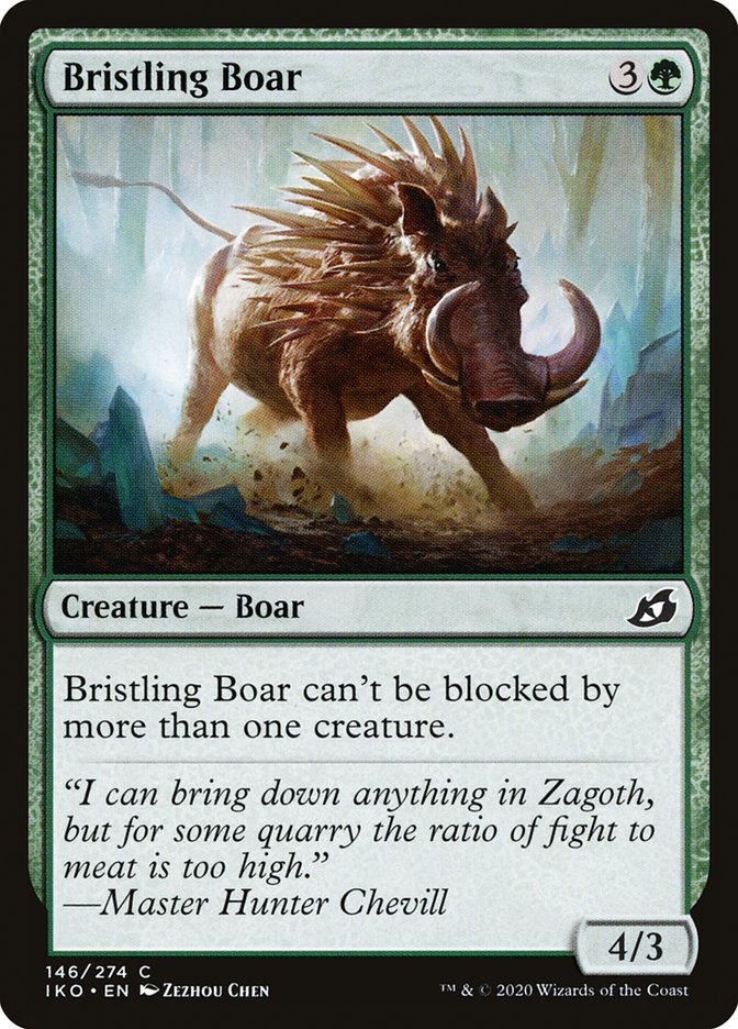 Bristling Boar [Ikoria: Lair of Behemoths] MTG Single Magic: The Gathering    | Red Claw Gaming