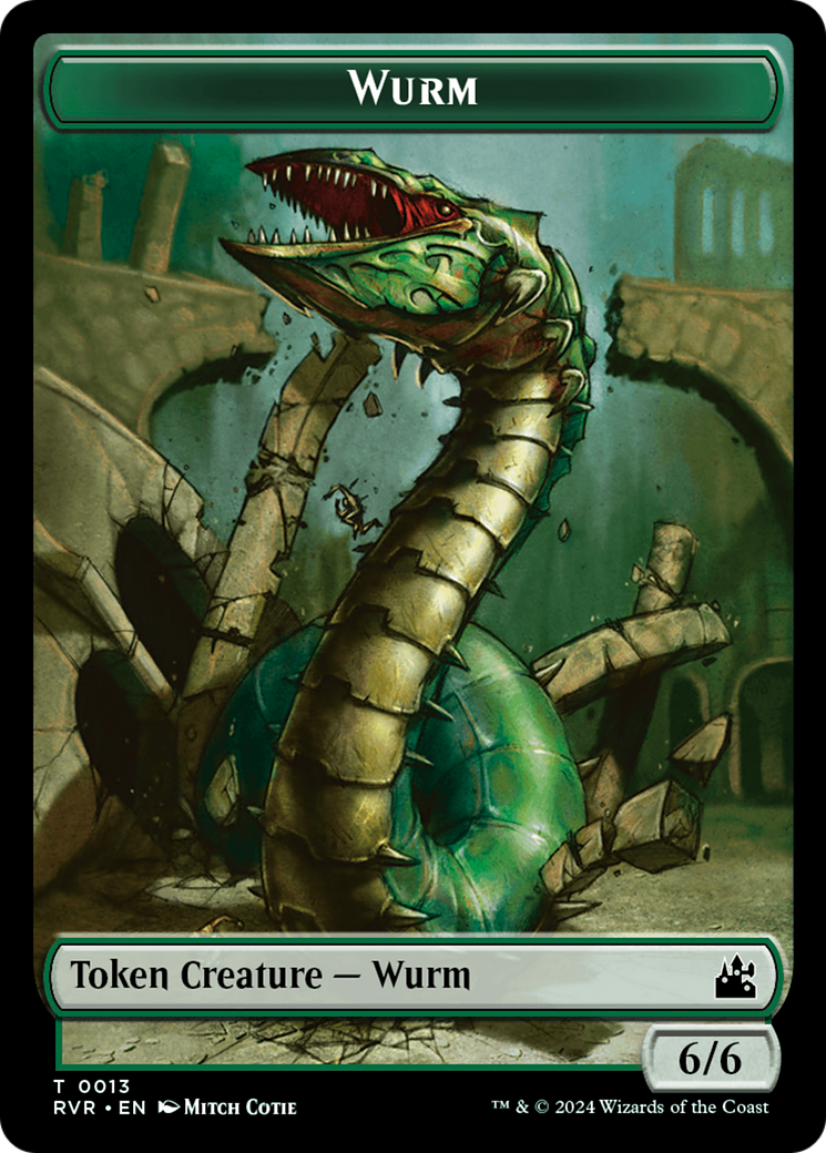 Bird // Wurm Double-Sided Token [Ravnica Remastered Tokens] MTG Single Magic: The Gathering    | Red Claw Gaming