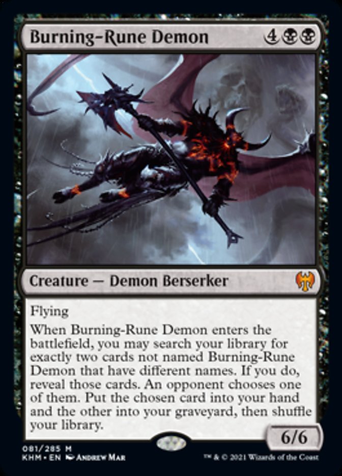 Burning-Rune Demon [Kaldheim] MTG Single Magic: The Gathering    | Red Claw Gaming