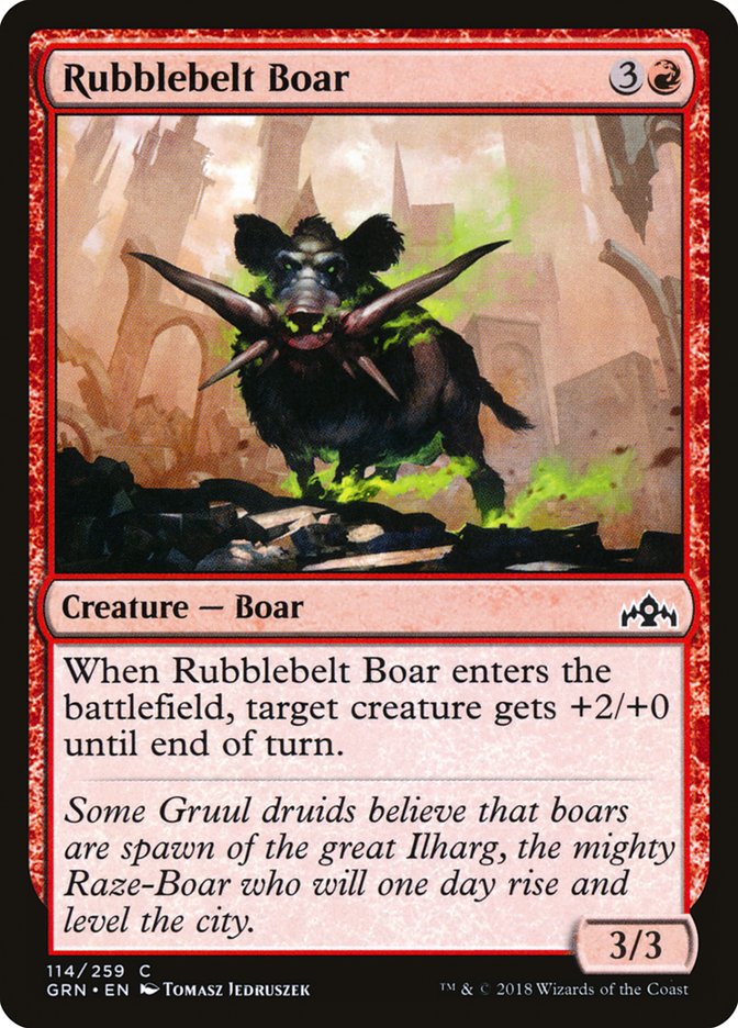 Rubblebelt Boar [Guilds of Ravnica] MTG Single Magic: The Gathering    | Red Claw Gaming