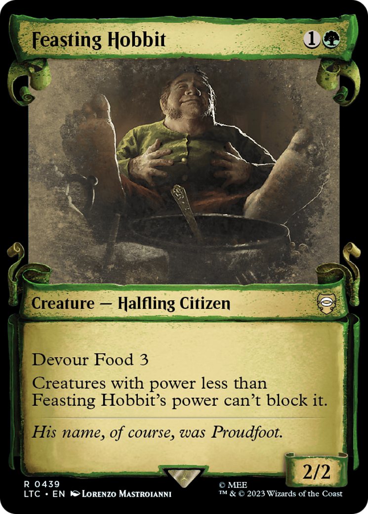 Feasting Hobbit [The Lord of the Rings: Tales of Middle-Earth Commander Showcase Scrolls] MTG Single Magic: The Gathering    | Red Claw Gaming