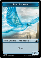 Elf Knight // Bird Illusion Double-Sided Token [Ravnica Remastered Tokens] MTG Single Magic: The Gathering    | Red Claw Gaming