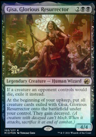 Gisa, Glorious Resurrector [Innistrad: Midnight Hunt Prerelease Promos] MTG Single Magic: The Gathering    | Red Claw Gaming