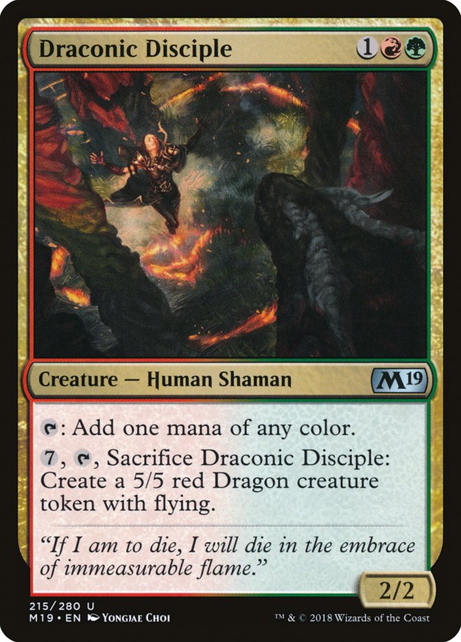 Draconic Disciple [Core Set 2019] MTG Single Magic: The Gathering    | Red Claw Gaming