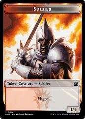 Elf Knight // Soldier Double-Sided Token [Ravnica Remastered Tokens] MTG Single Magic: The Gathering    | Red Claw Gaming