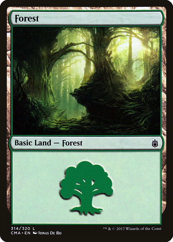 Forest (314) [Commander Anthology] MTG Single Magic: The Gathering    | Red Claw Gaming