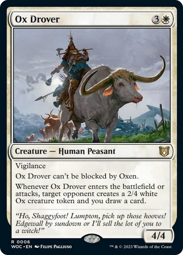 Ox Drover [Wilds of Eldraine Commander] MTG Single Magic: The Gathering    | Red Claw Gaming