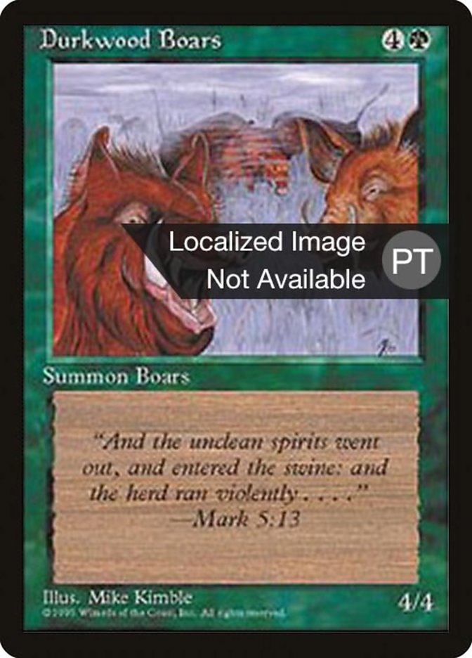 Durkwood Boars [Fourth Edition (Foreign Black Border)] MTG Single Magic: The Gathering    | Red Claw Gaming