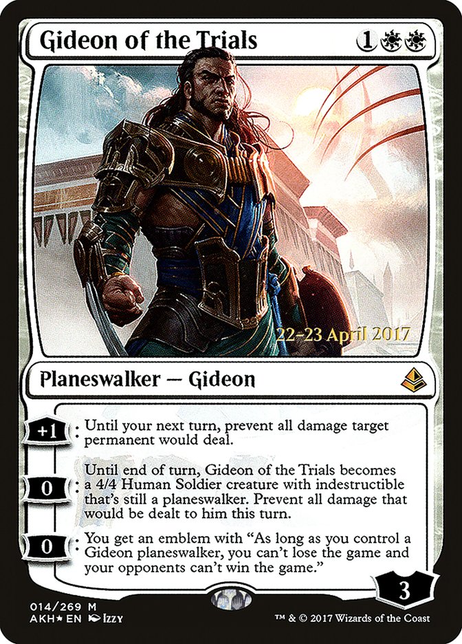 Gideon of the Trials [Amonkhet Prerelease Promos] MTG Single Magic: The Gathering    | Red Claw Gaming