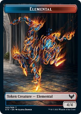 Elemental // Pest Double-Sided Token [Strixhaven: School of Mages Tokens] MTG Single Magic: The Gathering    | Red Claw Gaming