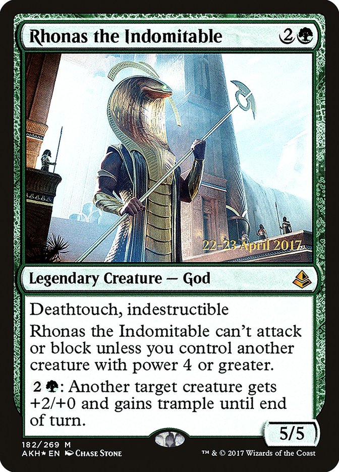 Rhonas the Indomitable [Amonkhet Prerelease Promos] MTG Single Magic: The Gathering    | Red Claw Gaming