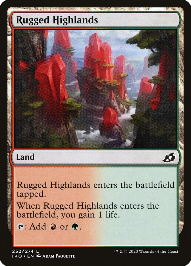 Rugged Highlands [Ikoria: Lair of Behemoths] MTG Single Magic: The Gathering    | Red Claw Gaming