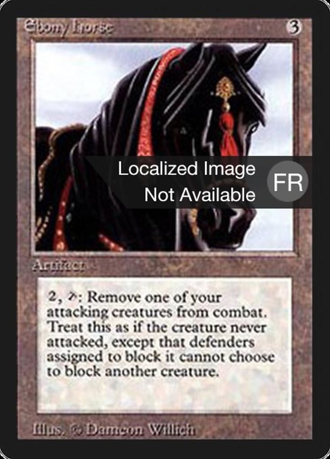 Ebony Horse [Foreign Black Border] MTG Single Magic: The Gathering    | Red Claw Gaming