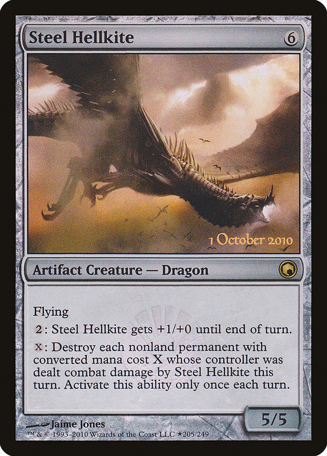 Steel Hellkite [Scars of Mirrodin Prerelease Promos] MTG Single Magic: The Gathering    | Red Claw Gaming