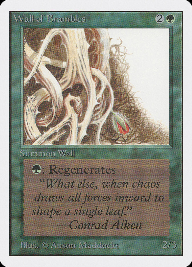 Wall of Brambles [Unlimited Edition] MTG Single Magic: The Gathering    | Red Claw Gaming