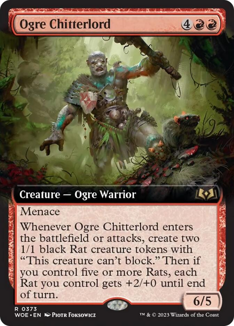 Ogre Chitterlord (Extended Art) [Wilds of Eldraine] MTG Single Magic: The Gathering    | Red Claw Gaming