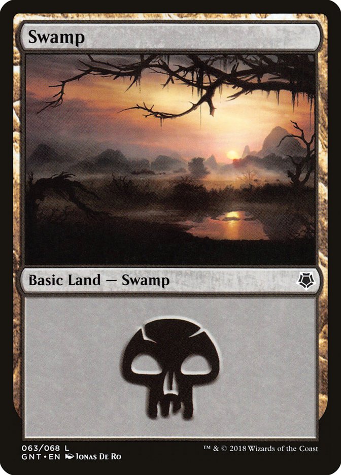 Swamp (63) [Game Night 2018] MTG Single Magic: The Gathering    | Red Claw Gaming