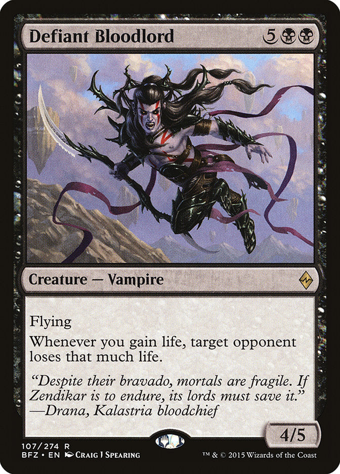 Defiant Bloodlord [Battle for Zendikar] MTG Single Magic: The Gathering    | Red Claw Gaming