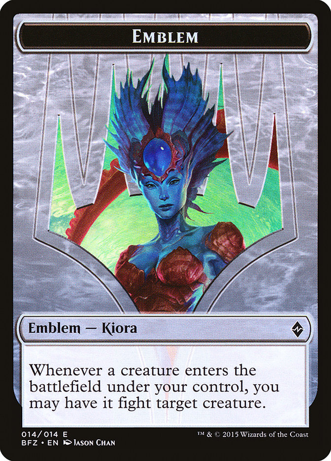 Kiora, Master of the Depths Emblem [Battle for Zendikar Tokens] MTG Single Magic: The Gathering    | Red Claw Gaming