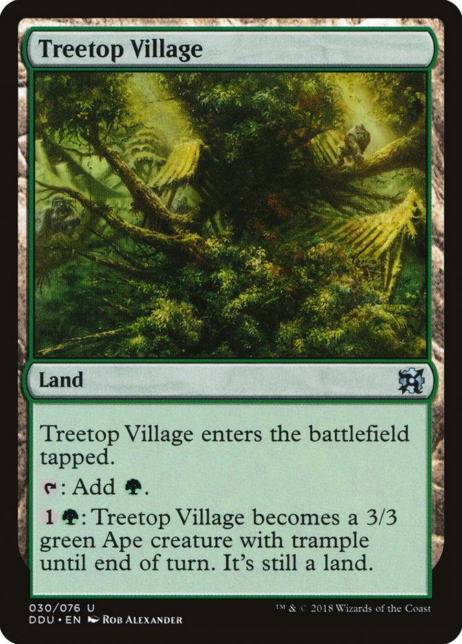 Treetop Village [Duel Decks: Elves vs. Inventors] MTG Single Magic: The Gathering    | Red Claw Gaming