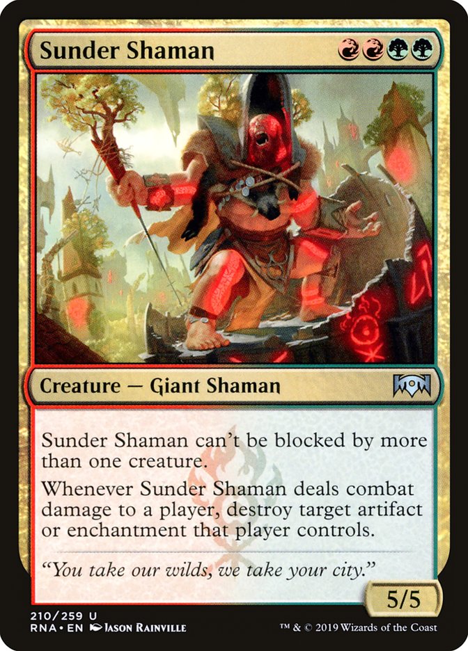 Sunder Shaman [Ravnica Allegiance] MTG Single Magic: The Gathering    | Red Claw Gaming