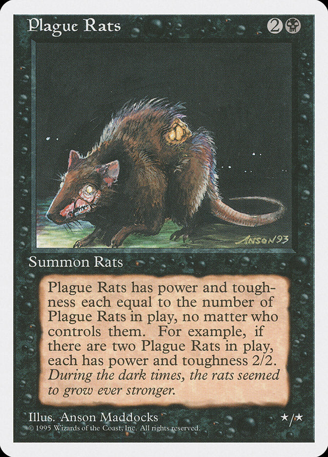 Plague Rats [Fourth Edition] MTG Single Magic: The Gathering    | Red Claw Gaming