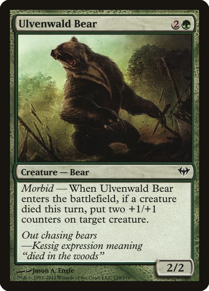 Ulvenwald Bear [Dark Ascension] MTG Single Magic: The Gathering    | Red Claw Gaming