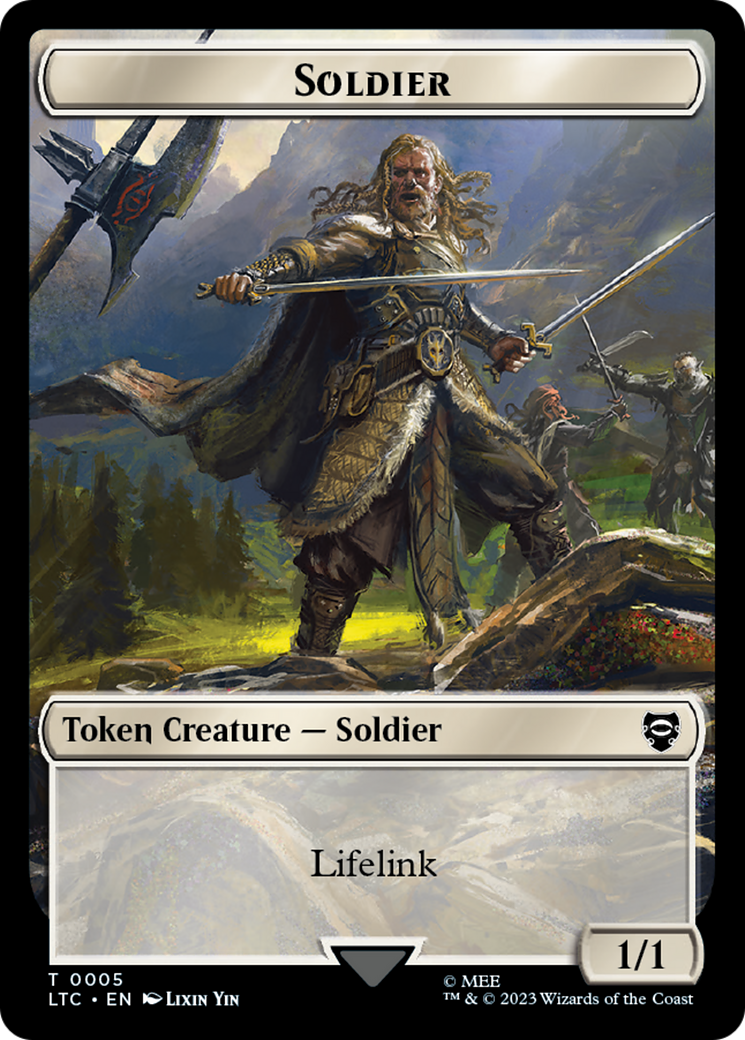 Soldier // Food Token [The Lord of the Rings: Tales of Middle-Earth Commander Tokens] MTG Single Magic: The Gathering    | Red Claw Gaming