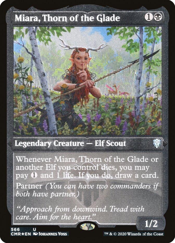 Miara, Thorn of the Glade (Etched) [Commander Legends] MTG Single Magic: The Gathering    | Red Claw Gaming