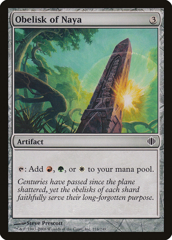 Obelisk of Naya [Shards of Alara] MTG Single Magic: The Gathering    | Red Claw Gaming